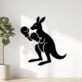 Sticker autocollant kangourou avec des gants de boxe décoration decostickerstore - H5LPCP