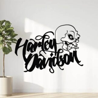 Sticker Autocollant Harley davidson skull side