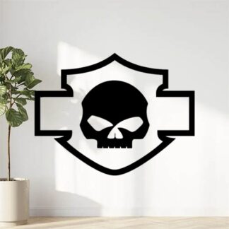 Sticker Autocollant harley skull