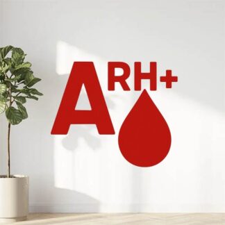 Sticker autocollant červené logo s návrhem krve Arh+ décoration decostickerstore - I5TESK