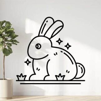 sticker autocollant animaux lapin 3 I9MR0