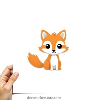 sticker autocollant renard imprimé 4 IDB3F