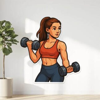 Autocollant Fille fitness décoration decostickerstore - IGQ6TD