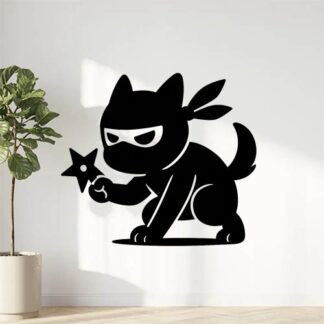 Sticker autocollant Chien ninja décoration decostickerstore - SRCUT0