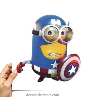 Sticker Autocollant  minion captain america imprimé IMP20231414