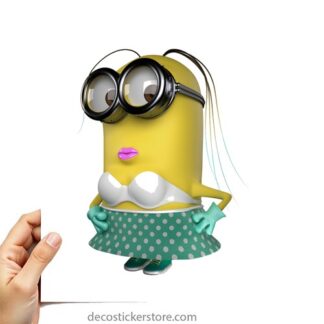 Sticker Autocollant  minion femme imprimé IMP20231416