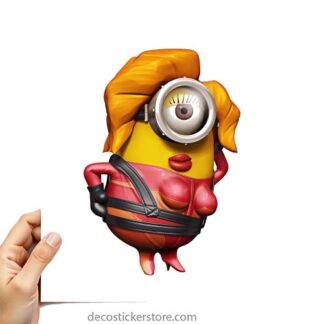 Sticker Autocollant  minion femme imprimé IMP20231417