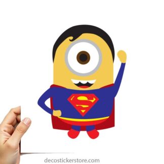 Sticker Autocollant  minion man of steel superman imprimé IMP20231421