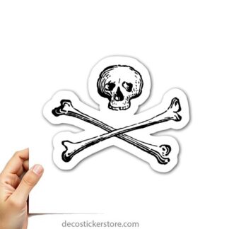 Sticker Autocollant tete de mort skull imprimé IMP2023200