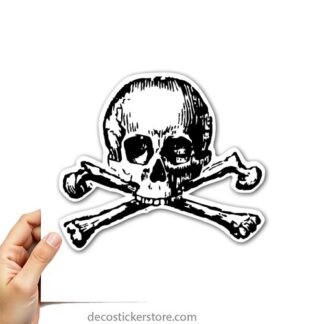 Sticker Autocollant tete de mort skull imprimé IMP2023206