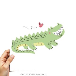 Sticker Autocollant crocodile animal imprimé IMP2426