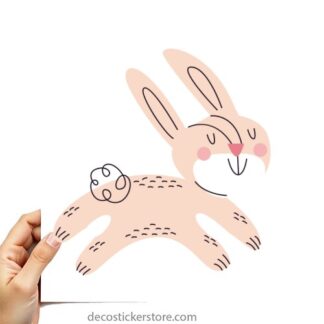 Sticker Autocollant lapin animal imprimé IMP2434