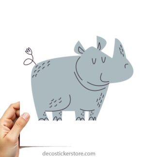 Sticker Autocollant rhinocéros animal imprimé IMP2447