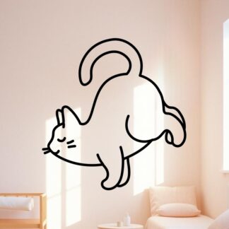 sticker autocollant Animaux chat zen yoga 2 INMGO