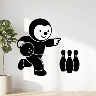 Sticker autocollant Tchoupi au booling décoration decostickerstore - 0BCTGM