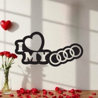 Sticker Autocollant I Love My Audi