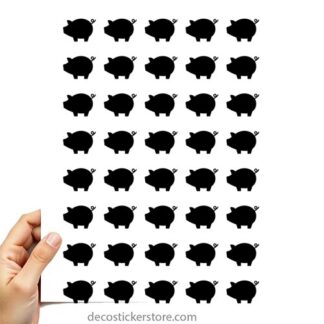 40 gommettes adhésives cochon J9A4T