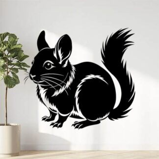 Sticker Autocollant chinchilla rongeur animaux  JL18