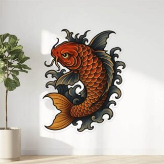 Autocollant Tatouage japonais carpe koi décoration decostickerstore - JUHAAS