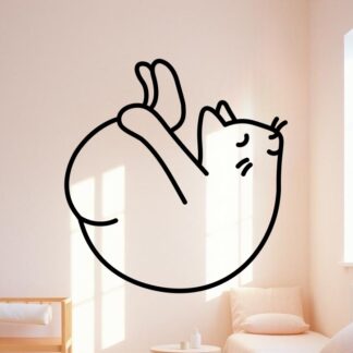 sticker autocollant animaux chat zen yoga 9 JUSL8