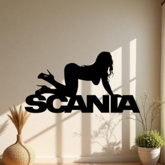 Sticker Autocollant Scania Pinup à genoux camion K87296