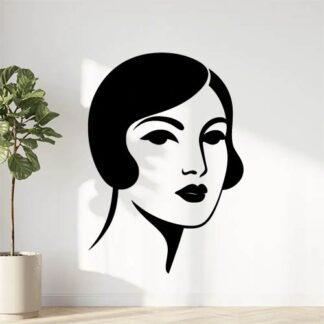 Sticker autocollant visage femme art déco décoration decostickerstore - KG1HBF