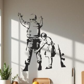 Sticker Autocollant     Le Soldat et la Petite Fille street art L87300