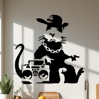 Sticker Autocollant   Rat Musique Rap Hiphop street art L87304