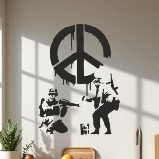 Sticker Autocollant     Soldiers Painting Peace street art L87309