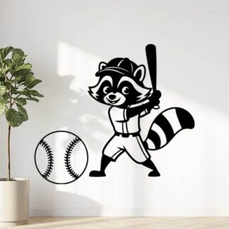 sticker autocollant sport baseball animaux 2 LROMJ