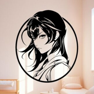 Sticker Autocollant fille manga  M125