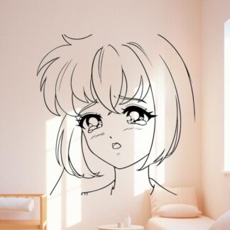 Sticker Autocollant fille manga  M134