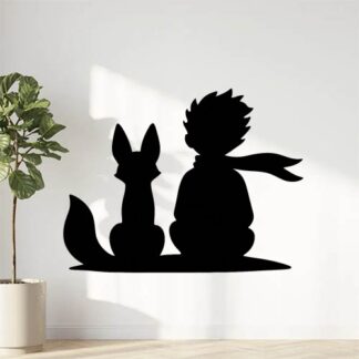Sticker autocollant Renard et petit prince décoration decostickerstore - M2CVKB