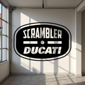 Sticker Autocollant  Ducati Scrambler Vintage moto M87291