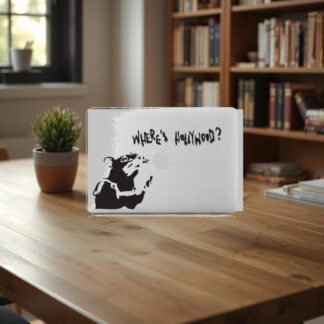 Sticker Autocollant banksy goes hollywood macbook  MB0941