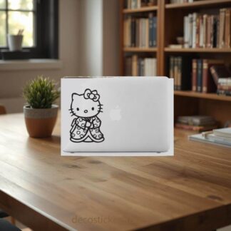 Sticker Autocollant hello kitty macbook  MB1099