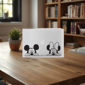 Sticker Autocollant mickey et minnie macbook  MB1154