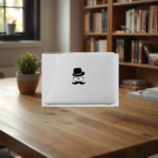 Sticker Autocollant moustache macbook  MB1171
