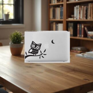 Sticker Autocollant hibou macbook  MB1201