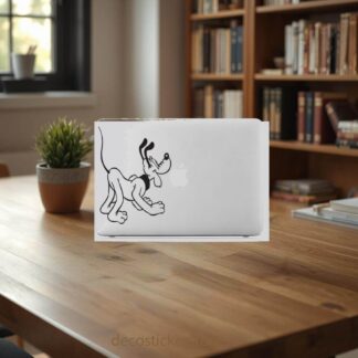 Sticker Autocollant mickey et pluto macbook  MB1211