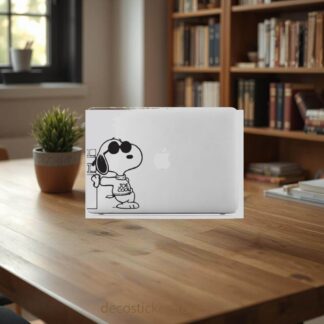 Sticker Autocollant snoopy macbook  MB1254