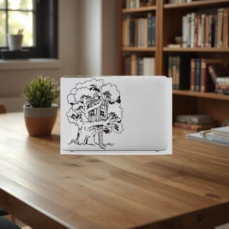 Sticker Autocollant cabane dans un arbre  macbook  MB1317