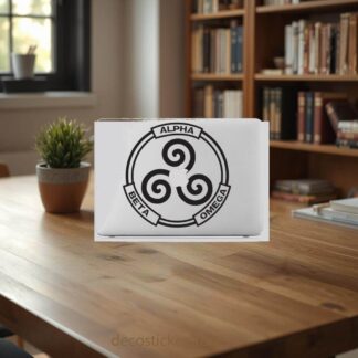 Sticker Autocollant alpha beta omega  macbook  MB1325