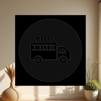 Sticker Autocollant pompier camion metier  ME1662