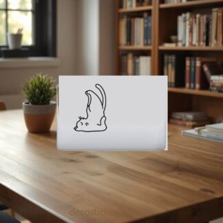 sticker autocollant MacBook yoga chat MRCMI