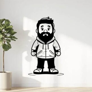 Sticker Autocollant homme explorateur montagne  MY2115