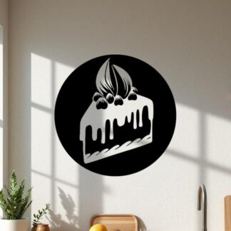 Sticker Autocollant part de gateau nourriture NF18728