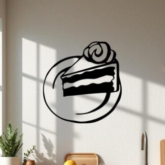 Sticker Autocollant part de gateau nourriture NF18738