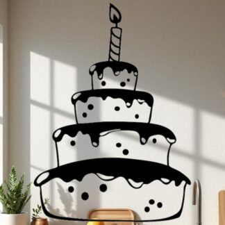 Sticker Autocollant gateau anniversaire nourriture NF18740