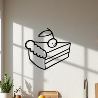 Sticker Autocollant part de gateau nourriture NF18742